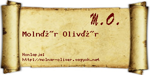Molnár Olivér névjegykártya