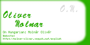 oliver molnar business card